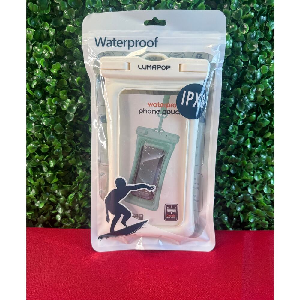 Lumapop Waterproof Phone Pouch White IPX8 Floating Case Universal Dry Bag New